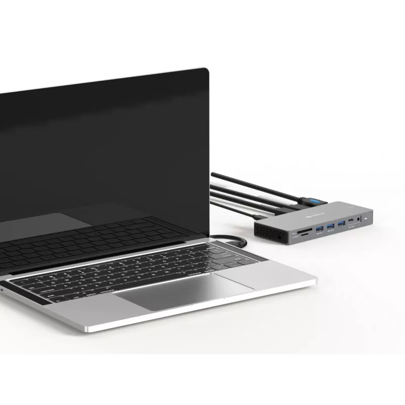 Estación de acoplamiento Sandberg USB-C 13en1 Pro con cable USB 3.2 Gen 1 Type-C