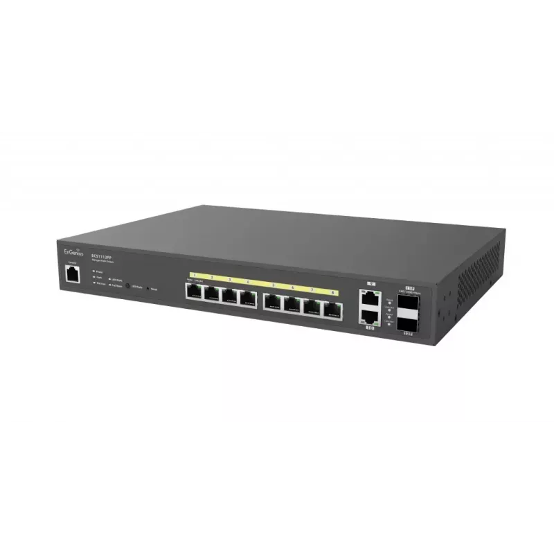 Switch gestionado en la nube EnGenius 8 puertos GbE PoE.af/at(+) 130W 2xGbE 2xSFP L2+ 13i