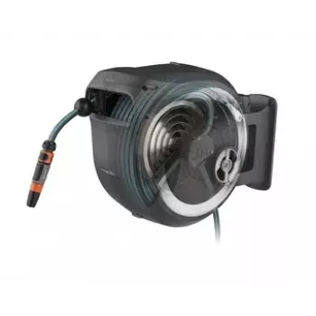 Enrollador de manguera de pared Gardena RollUp Automatic negro gris