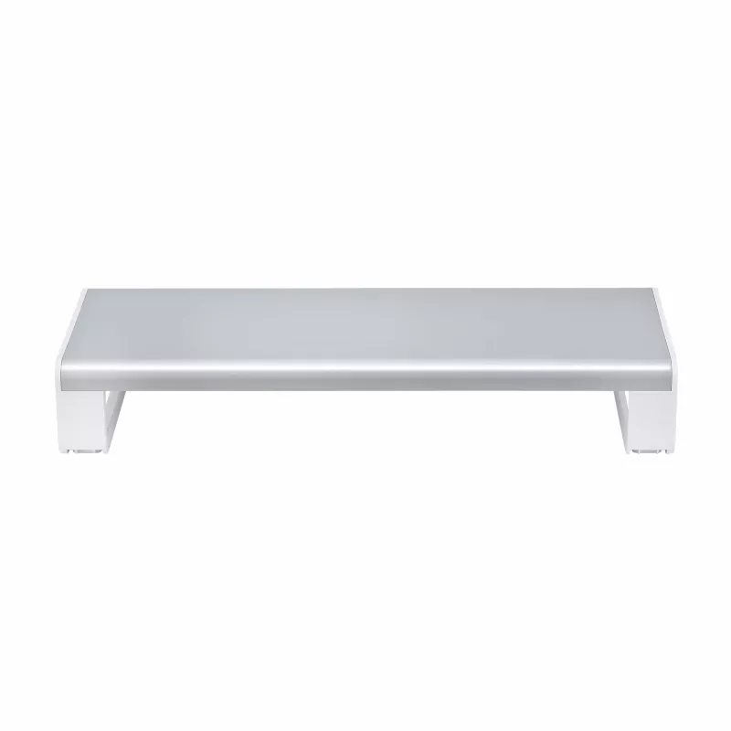 StarTech.com Soporte ergonómico para monitor, hasta 15 kg, altura fija 9 cm, soporte para monitor de sobremesa/portátil, plataforma de acero, montaje rápido, optimiza la superficie del escritorio