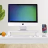 StarTech.com Soporte ergonómico para monitor, hasta 15 kg, altura fija 9 cm, soporte para monitor de sobremesa/portátil, plataforma de acero, montaje rápido, optimiza la superficie del escritorio
