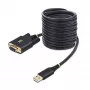 StarTech.com Cable adaptador USB a serie null modem de 10ft (3m), tornillos/tuercas DB9 reemplazables, retención de COM, USB-A a RS232, FTDI, protección ESD nivel 4, Windows/macOS/ChromeOS/Linux - Carcasa TPE resistente