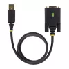 StarTech.com Cable adaptador USB a serie null modem de 10ft (3m), tornillos/tuercas DB9 reemplazables, retención de COM, USB-A a RS232, FTDI, protección ESD nivel 4, Windows/macOS/ChromeOS/Linux - Carcasa TPE resistente