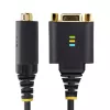 StarTech.com Cable adaptador USB a serie null modem de 30cm, retención de COM, FTDI, USB-A a DB9 RS232, tuercas/tornillos DB9 reemplazables, Windows/macOS/Linux