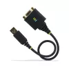 StarTech.com Cable adaptador USB a serie null modem de 30cm, retención de COM, FTDI, USB-A a DB9 RS232, tuercas/tornillos DB9 reemplazables, Windows/macOS/Linux