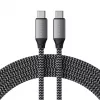 Cable USB-C a USB-C Satechi ST-TCC2MM — 2 m, negro/gris, 0,48 Gbit/s