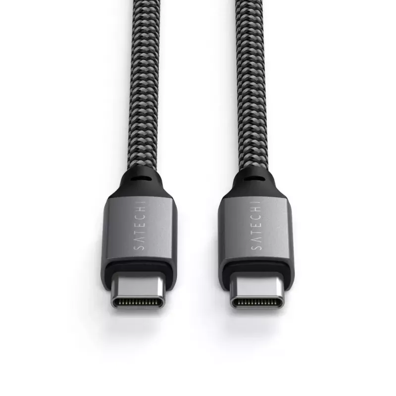 Cable USB-C a USB-C Satechi ST-TCC2MM — 2 m, negro/gris, 0,48 Gbit/s