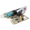 StarTech.com tarjeta serie PCI Express de 2 puertos, tarjeta serie PCIe dual port a RS232 (DB9), UART 16C1050, soportes estándar o de perfil bajo, conservación de COM, para Windows y Linux
