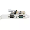 StarTech.com tarjeta serie PCI Express de 2 puertos, tarjeta serie PCIe dual port a RS232 (DB9), UART 16C1050, soportes estándar o de perfil bajo, conservación de COM, para Windows y Linux