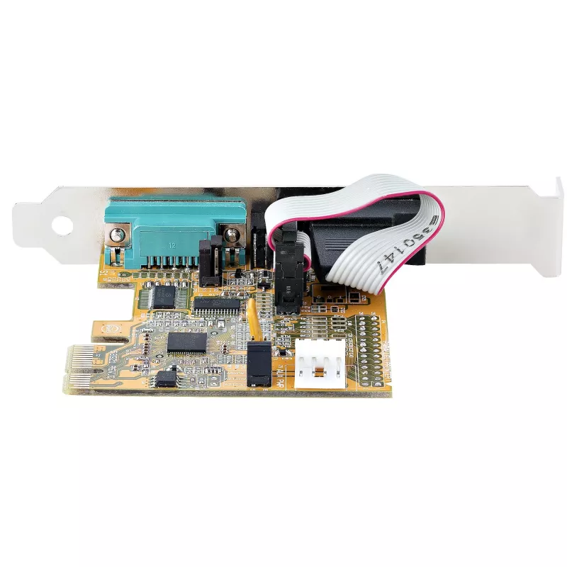 StarTech.com tarjeta serie PCI Express de 2 puertos, tarjeta serie PCIe dual port a RS232 (DB9), UART 16C1050, soportes estándar o de perfil bajo, conservación de COM, para Windows y Linux
