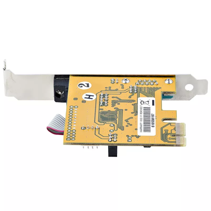 StarTech.com tarjeta serie PCI Express de 2 puertos, tarjeta serie PCIe dual port a RS232 (DB9), UART 16C1050, soportes estándar o de perfil bajo, conservación de COM, para Windows y Linux