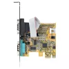 StarTech.com tarjeta serie PCI Express de 2 puertos, tarjeta serie PCIe dual port a RS232 (DB9), UART 16C1050, soportes estándar o de perfil bajo, conservación de COM, para Windows y Linux