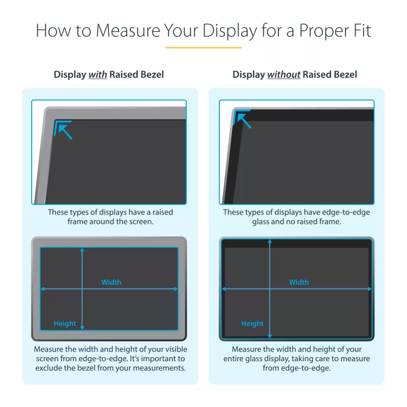 StarTech.com Filtro de privacidad para monitor de 24 inch 16:9 dorado, película reversible con privacidad mejorada, filtro de seguridad brillante para ordenador, protector/visor de monitor extraíble, +/- 30°
