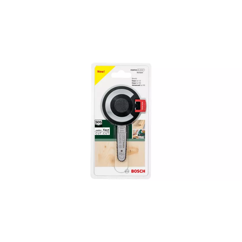 Hoja de sierra para madera Bosch nanoBLADE portátil Wood Speed 50 (modelo 2609256D84) para cortes rectos precisos