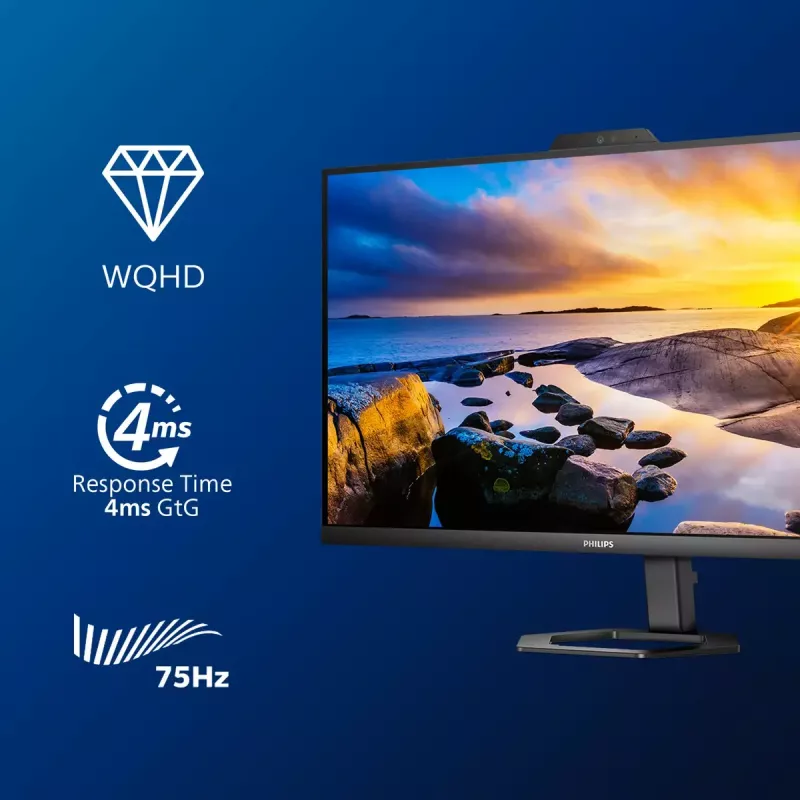 Philips 5000 series 27E1N5600HE/00 monitor de ordenador 68,6 cm (27 inch) 2560 x 1440 píxeles Quad HD LCD negro