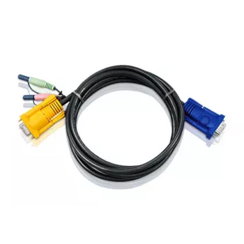 ATEN 2L5203A cable KVM, negro, 3 m