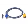 ATEN cable KVM USB 3 m, 3 m, VGA, negro, HDB-15 + USB A, SPHD-15, conector macho