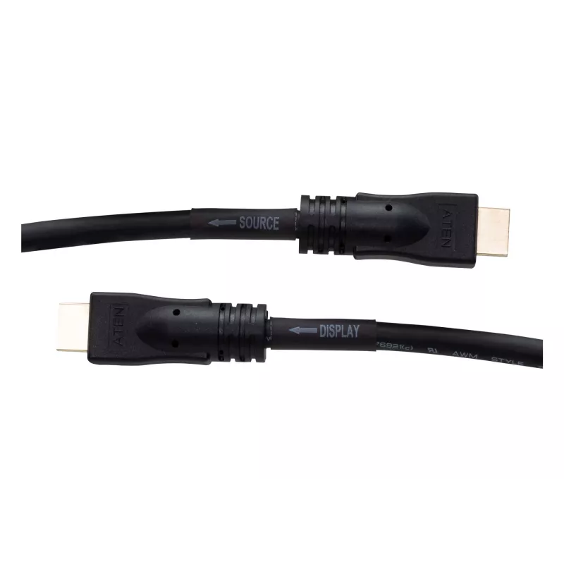 ATEN 2L-7D20H cable HDMI de alta velocidad con Ethernet, HDMI (M) a HDMI (M), 20 m, compatible con 4K, apantallado, negro