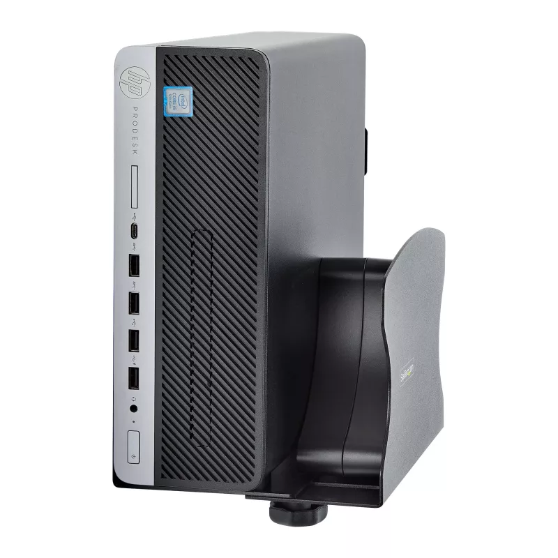 StarTech.com soporte de pared para PC, compatible con ordenadores de sobremesa de hasta 18 kg, ajuste sin herramientas 50–200 mm, soporte/estante de pared robusto para carcasas/torres de PC