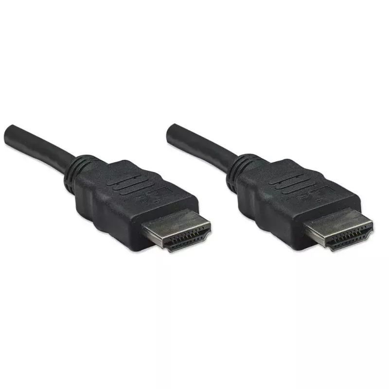Cable HDMI Manhattan, 1080p@60Hz (High Speed), 7,5 m, conector macho a conector macho, negro, totalmente apantallado, contactos dorados, garantía de por vida