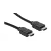 Cable HDMI Manhattan, 1080p@60Hz (High Speed), 10 m, conector macho a conector macho, negro, totalmente apantallado, contactos dorados, garantía de por vida