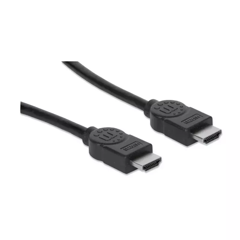 Cable HDMI Manhattan, 1080p@60Hz (High Speed), 10 m, conector macho a conector macho, negro, totalmente apantallado, contactos dorados, garantía de por vida
