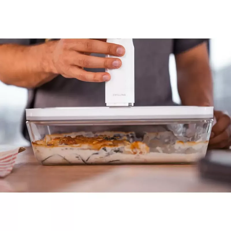Recipiente universal de almacenamiento de vidrio ZWILLING FRESH & SAVE Rectangular 2,85 L, apto para microondas, tapa desmontable