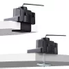 StarTech.com Soporte de escritorio para triple monitor para hasta tres pantallas de 27 pulgadas, VESA 75x75/100x100, ajuste de brazos sin herramientas, montaje con pinza C/pasacables, brazos asistidos por resorte