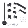 StarTech.com Soporte de escritorio para triple monitor para hasta tres pantallas de 27 pulgadas, VESA 75x75/100x100, ajuste de brazos sin herramientas, montaje con pinza C/pasacables, brazos asistidos por resorte