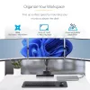 StarTech.com Soporte de escritorio para triple monitor para hasta tres pantallas de 27 pulgadas, VESA 75x75/100x100, ajuste de brazos sin herramientas, montaje con pinza C/pasacables, brazos asistidos por resorte