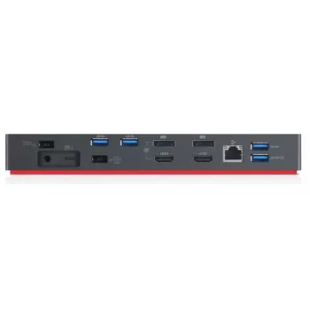 Lenovo 40AN0135EU base de acoplamiento/replicador de puertos para portátil con cable Thunderbolt 3 negro, rojo
