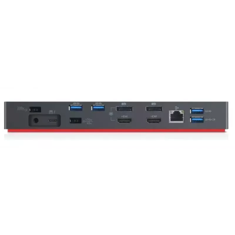 Lenovo 40AN0135EU base de acoplamiento/replicador de puertos para portátil con cable Thunderbolt 3 negro, rojo
