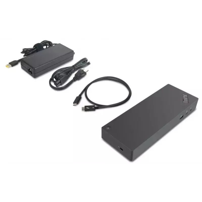 Lenovo 40AN0135EU base de acoplamiento/replicador de puertos para portátil con cable Thunderbolt 3 negro, rojo