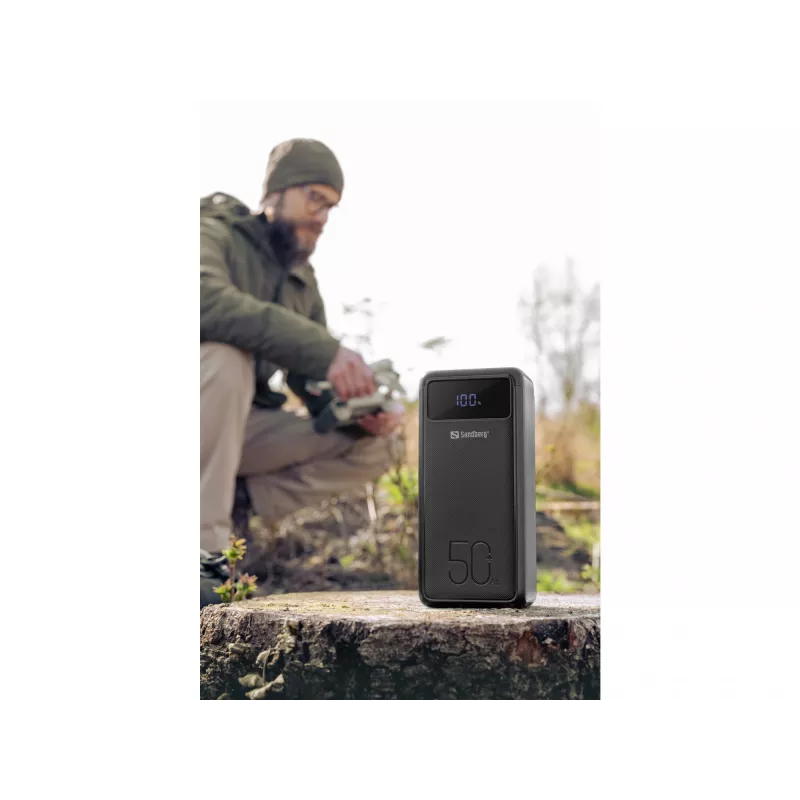 Batería externa portátil Sandberg USB-C PD 130W 50000mAh