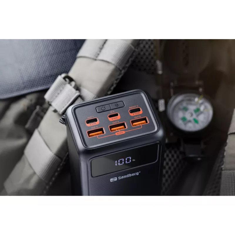 Batería externa portátil Sandberg USB-C PD 130W 50000mAh