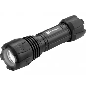 Sandberg Survivor Torch para pila AAA, linterna de mano, negra, aluminio, LED, 3 W, 150 lm