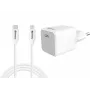 Cargador de CA Sandberg 20W USB-C + Lightning 1M carga rápida blanco