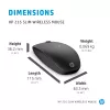 HP 235 ratón inalámbrico, óptico, 3 botones, 2,4 GHz, receptor USB, negro