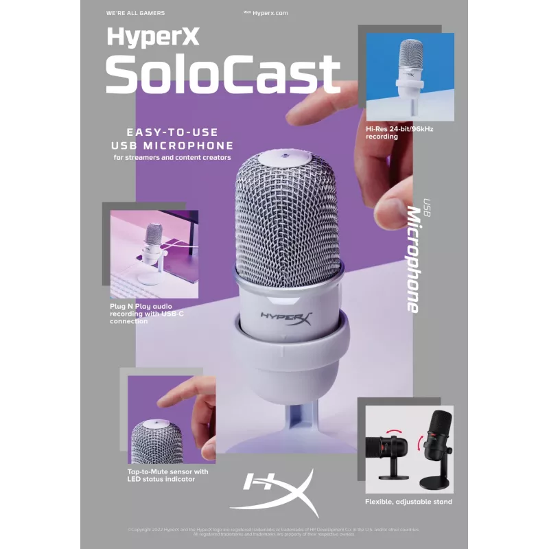 HyperX SoloCast - micrófono USB (negro)