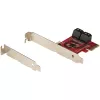 Tarjeta SATA PCIe StarTech.com - tarjeta de expansión SATA PCIe de 4 puertos - 6 Gbit/s - perfil bajo - conectores SATA apilados - ASM1164 Non-RAID - convertidor PCI Express a SATA