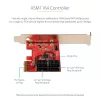 Tarjeta SATA PCIe StarTech.com - tarjeta de expansión SATA PCIe de 4 puertos - 6 Gbit/s - perfil bajo - conectores SATA apilados - ASM1164 Non-RAID - convertidor PCI Express a SATA