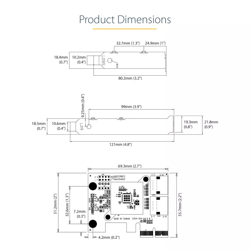 Tarjeta SATA PCIe StarTech.com - tarjeta de expansión SATA PCIe de 4 puertos - 6 Gbit/s - perfil bajo - conectores SATA apilados - ASM1164 Non-RAID - convertidor PCI Express a SATA