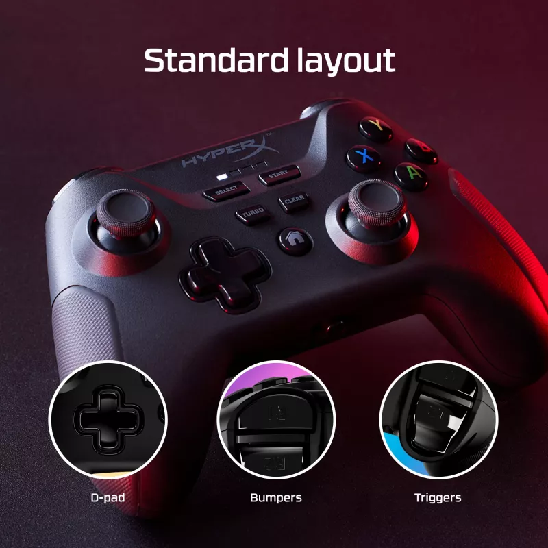 HyperX Clutch – mando de gaming inalámbrico (negro) – dispositivos móviles/PC