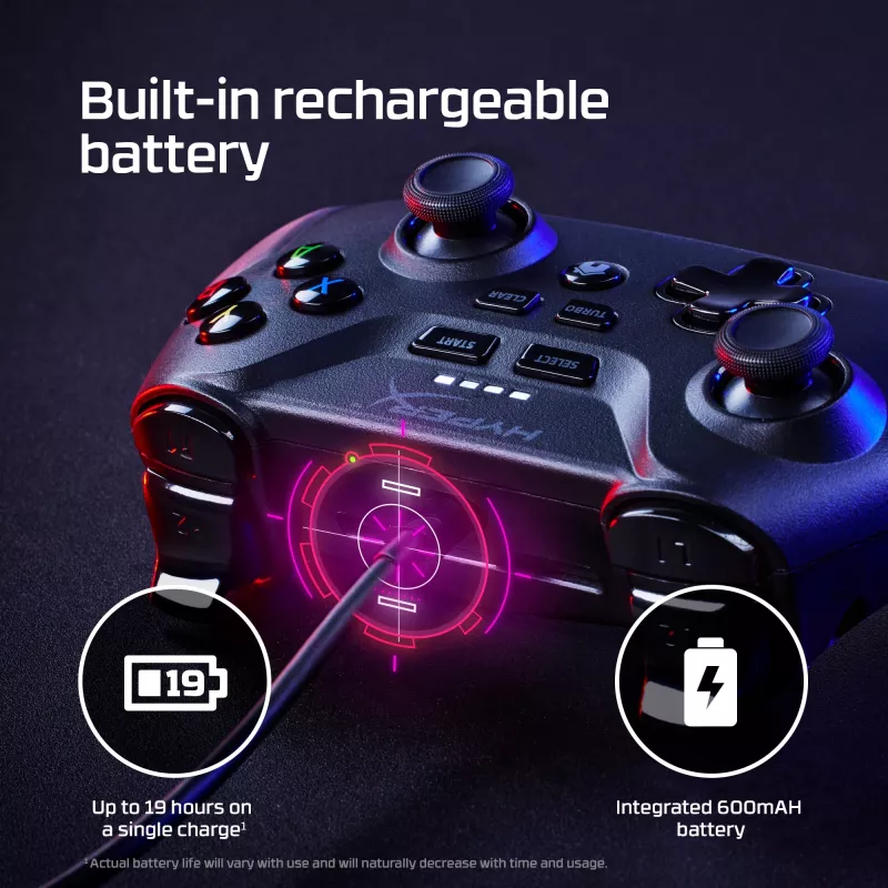 HyperX Clutch – mando de gaming inalámbrico (negro) – dispositivos móviles/PC