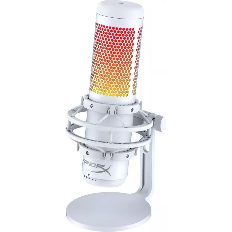 HyperX QuadCast S - micrófono USB (blanco-gris) - iluminación RGB