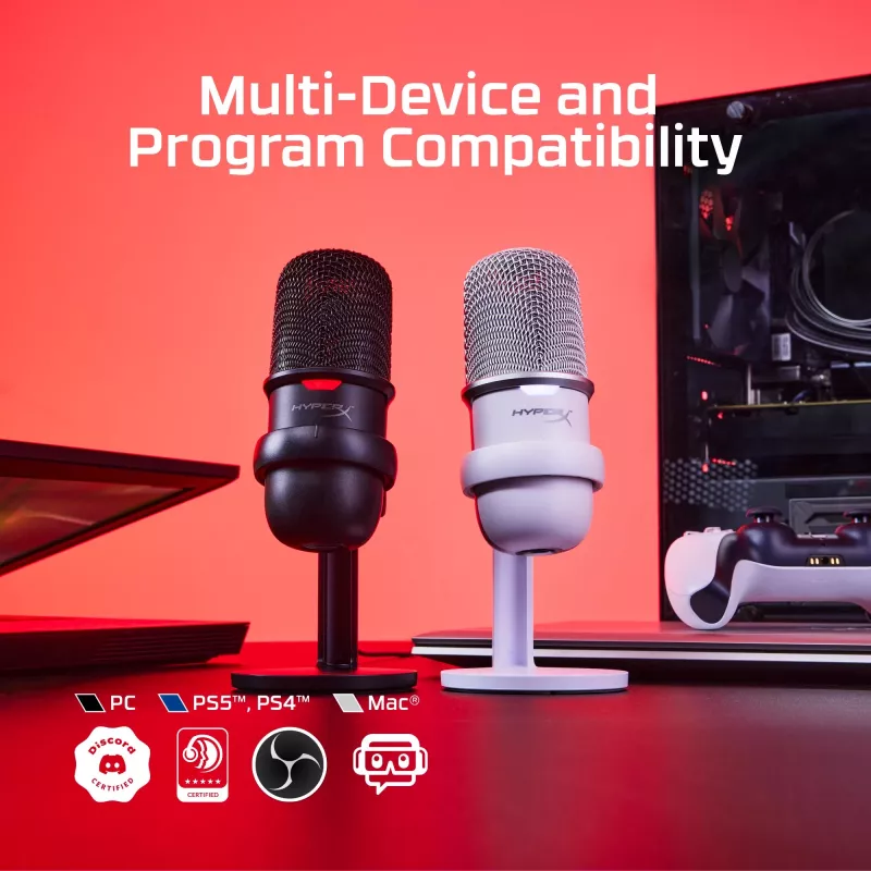 HyperX SoloCast – micrófono USB (blanco)