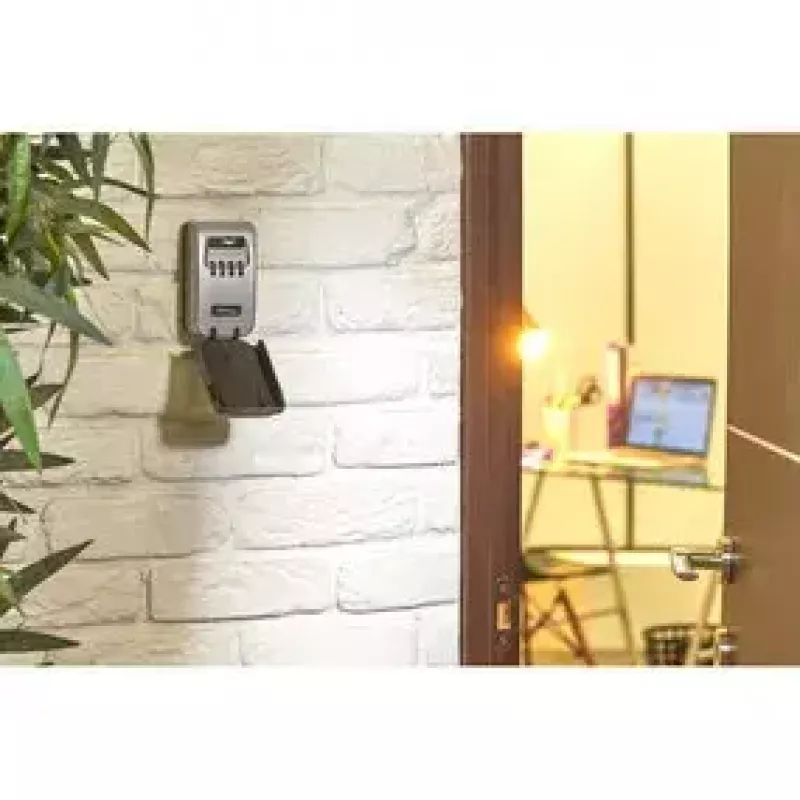 Caja fuerte de pared MASTER LOCK mediana con mando giratorio iluminado y llavero Select Access® gris