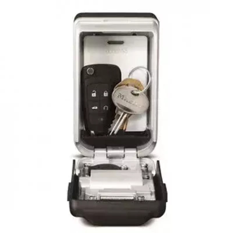 Caja fuerte de pared MASTER LOCK mediana con mando giratorio iluminado y llavero Select Access® gris