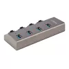 Hub USB-C autoalimentado de 4 puertos StarTech.com con interruptores individuales de encendido/apagado, hub de expansión USB 3.0 5Gbps con fuente de alimentación, hub USB-C a USB-A para sobremesa/portátil, hub USB Type-C con BC 1.2