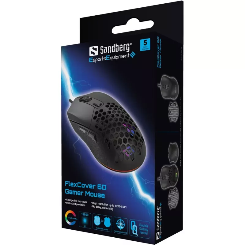 Ratón Sandberg FlexCover 6D USB Type-A
